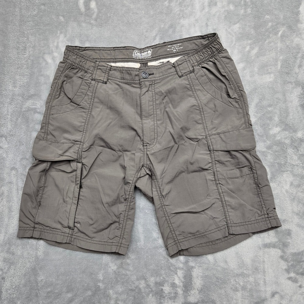 Coleman Mens Size Medium 36W Nylon Ripstop Cargo Hiking Shorts Utility Outdoor